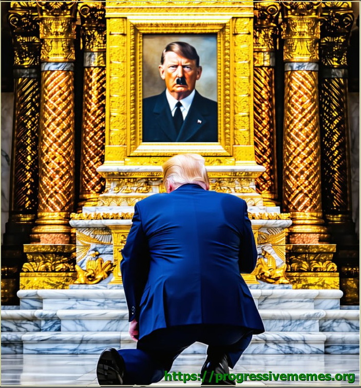Trump-praying-to-Hitler