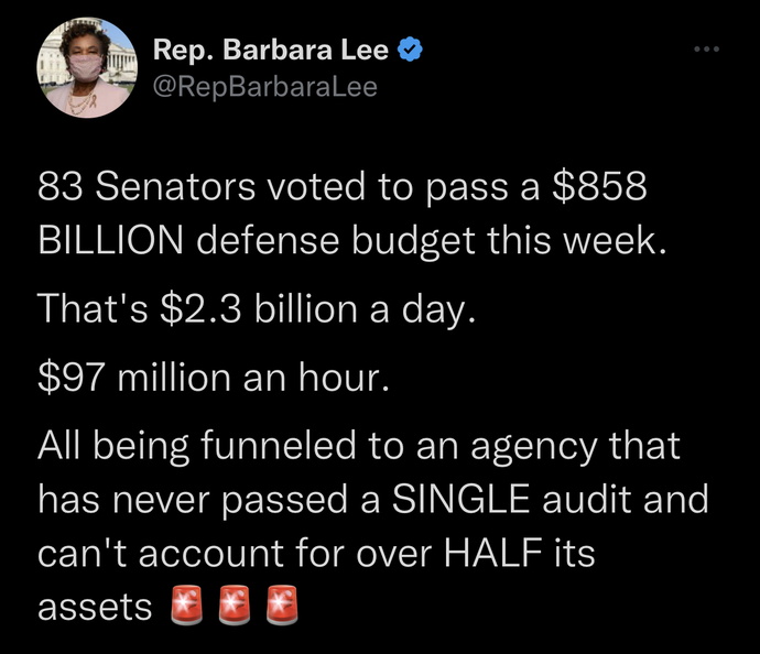 Barbara-Lee-on-Pentagon-budget