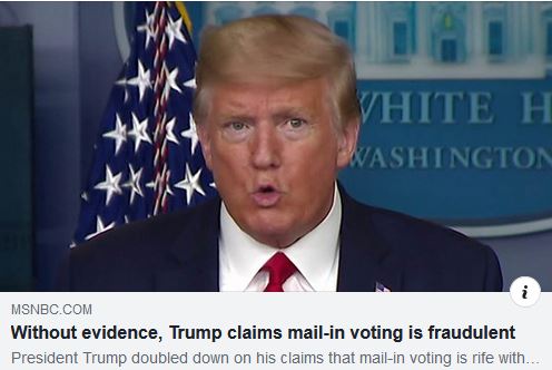 TrumpLiesAboutMailInVoting